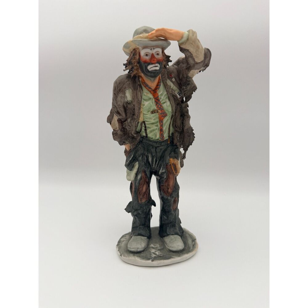 Signed 1986 Emmett Kelly Jr Flambro Clown Figurine